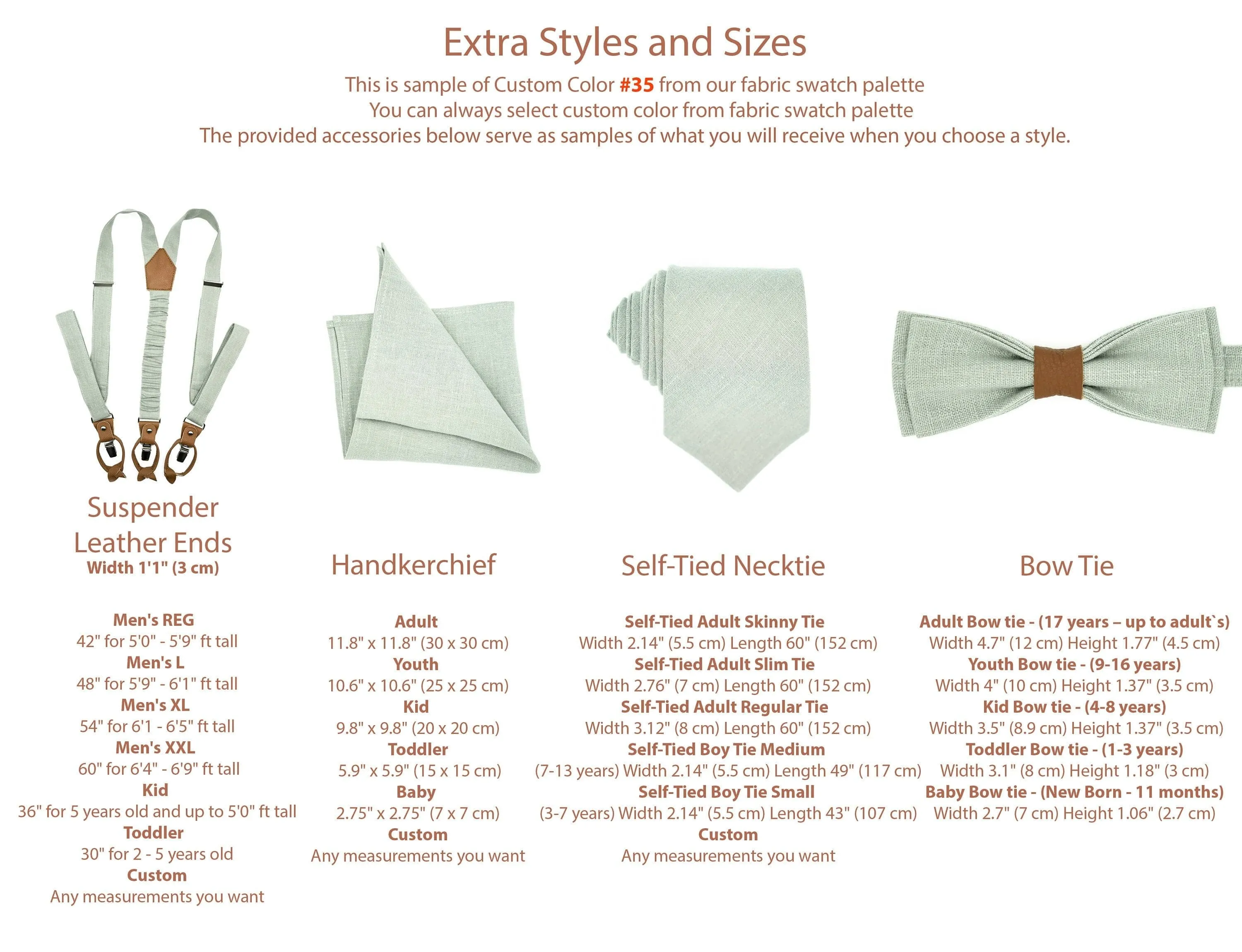 Sage Wedding Attire: Groom and Groomsmen Bow Ties, Ties, Braces & Accessories