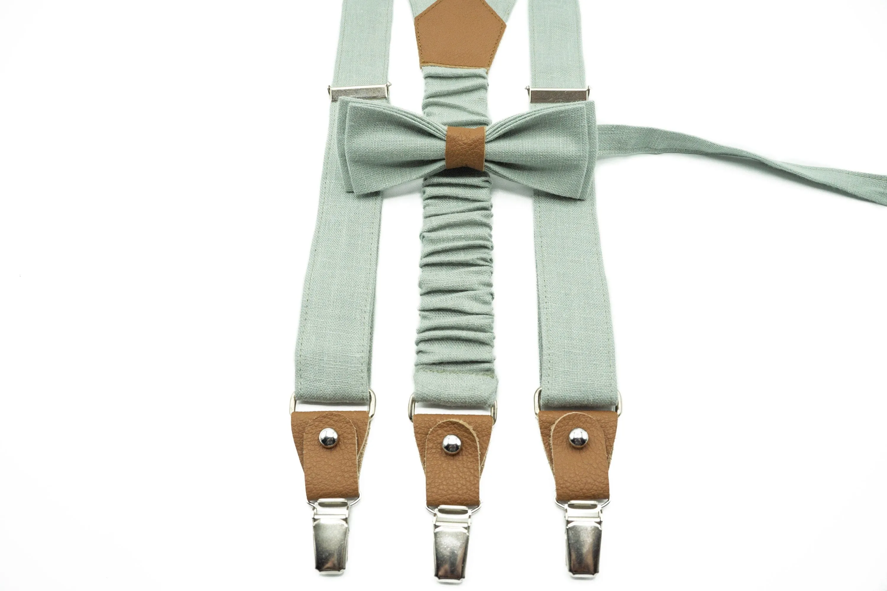 Sage Wedding Attire: Groom and Groomsmen Bow Ties, Ties, Braces & Accessories