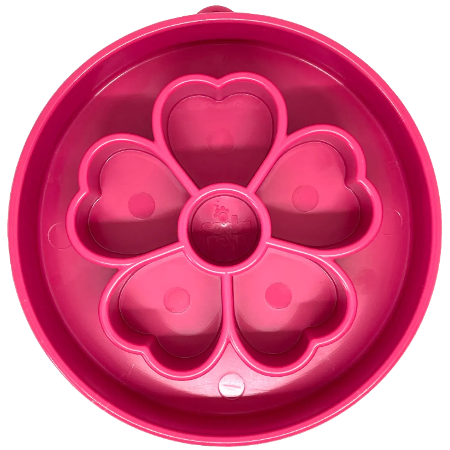 SodaPup Enriching Slow Feeder Flower Ebowl for Dogs Pink