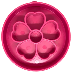 SodaPup Enriching Slow Feeder Flower Ebowl for Dogs Pink