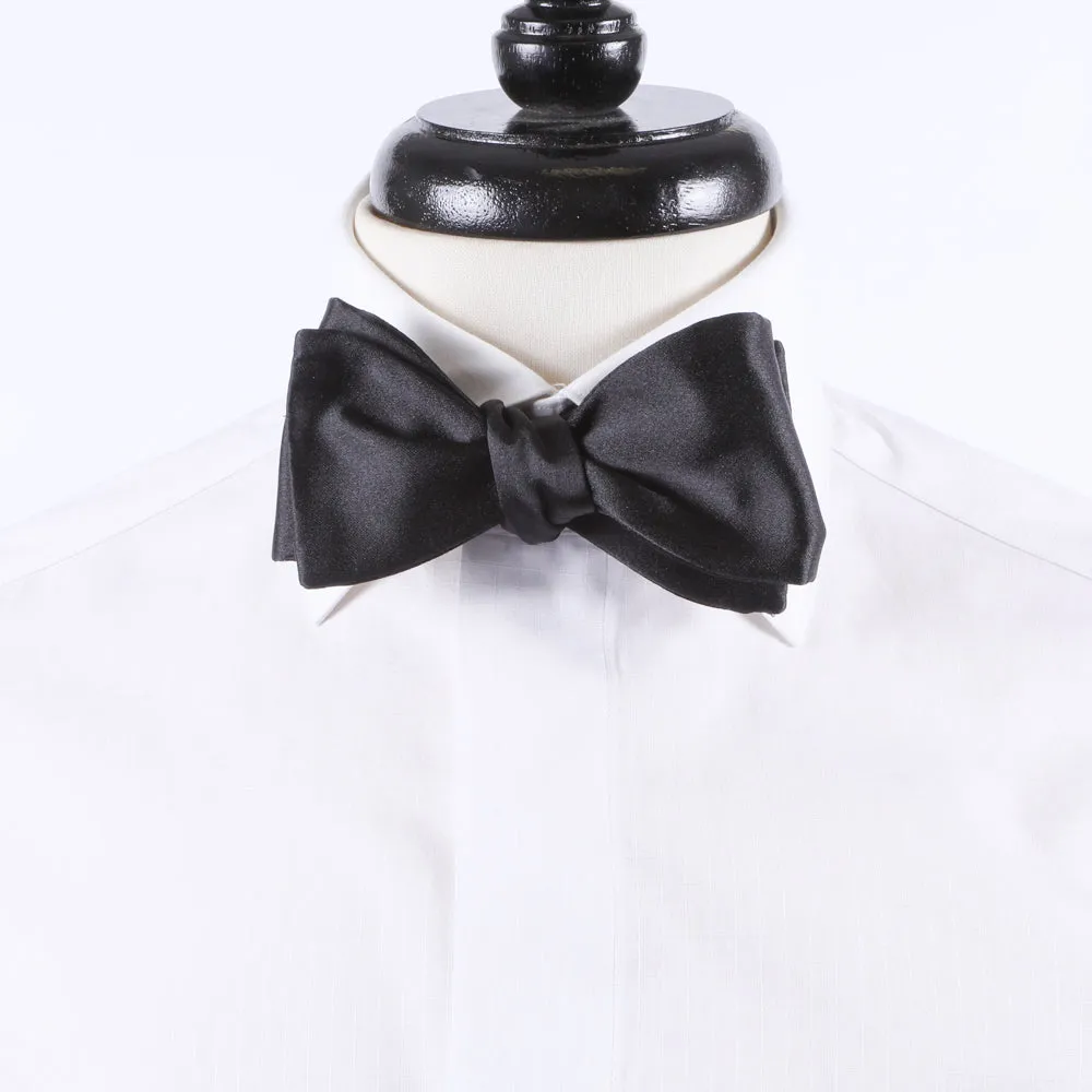 Sovereign Grade Black Satin Bow Tie