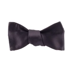 Sovereign Grade Black Satin Bow Tie