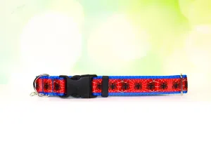 Spidey Collar, Spiderman Dog collar, Comic pet gear ,Superhero collar ,Wide Cat collar, Boy dog collar,