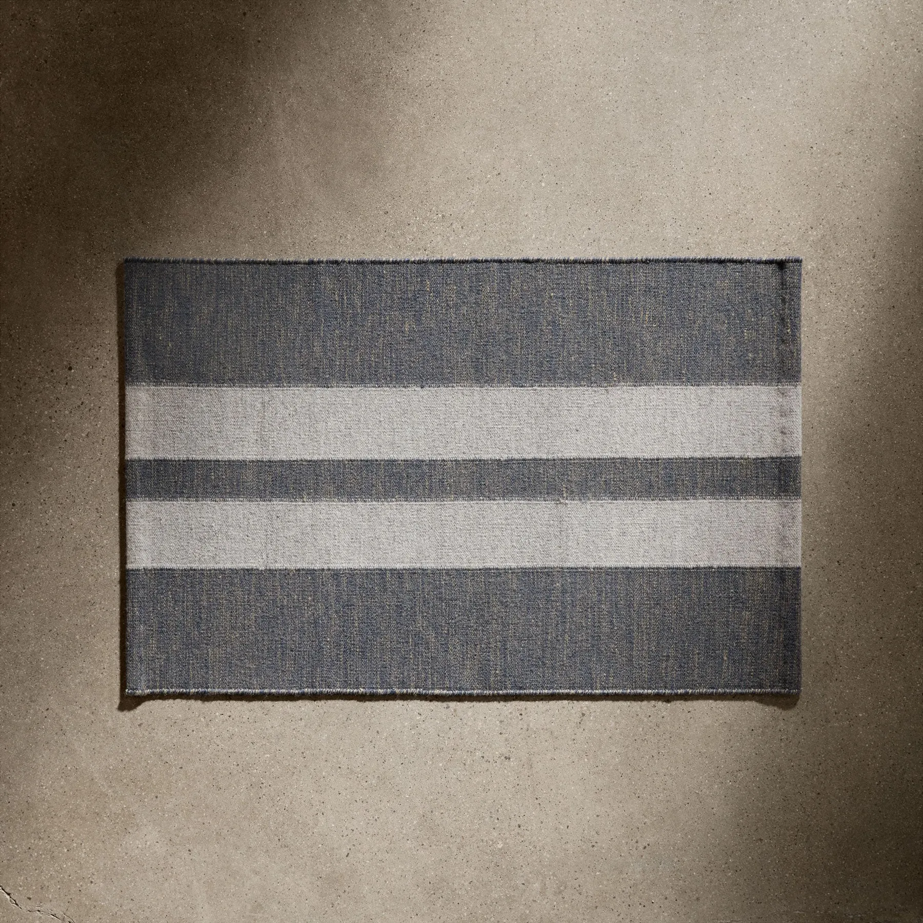 Striped Entry Mat - Guntmetal Marle/Pearl Grey