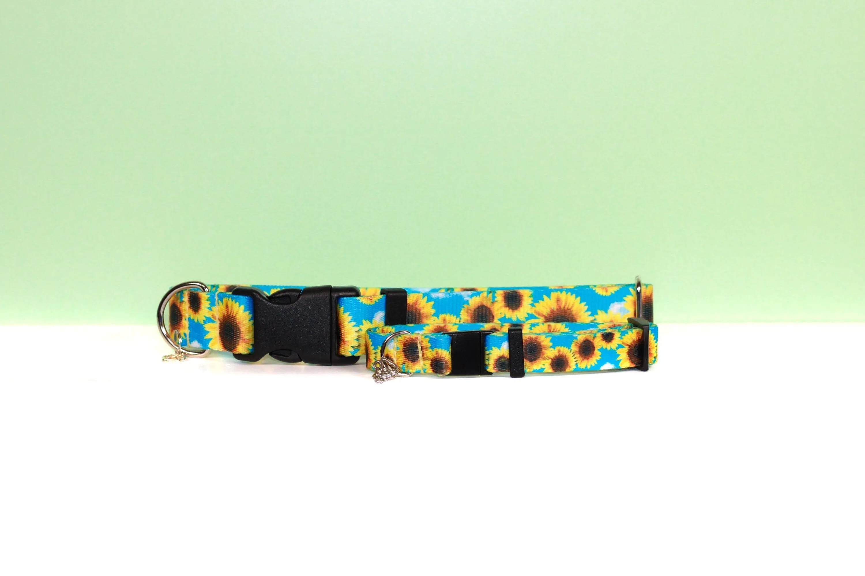 Sunflower dog collar, Sunflowers , Cloud dog collar, Summer dog collar , Pet accessories , FurVanity, Spring collar, Floral, Flower