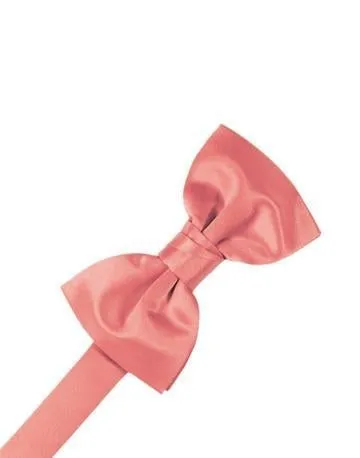 Tangerine Luxury Satin Bow Ties