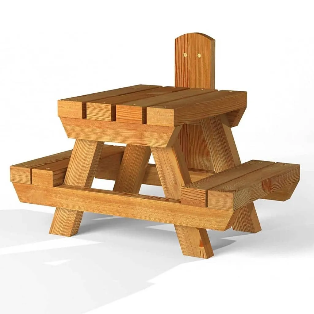 The Great British Anti-Bacterial Squirrel Picnic Table With Lunch Box Feeder