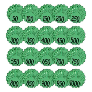 Z Tags feedlot pre-printed tags numbered 1-1000 (Green)